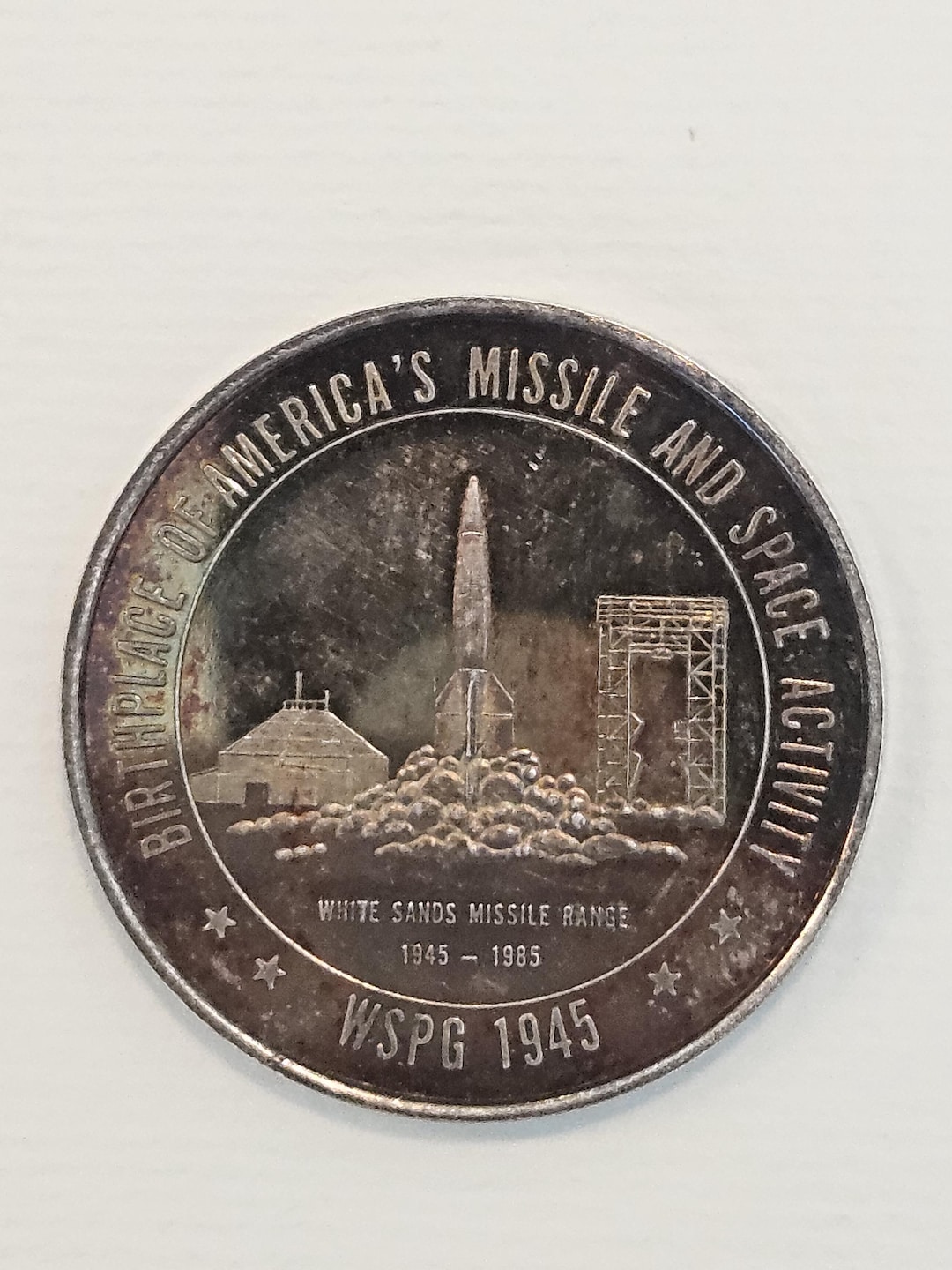 White Sands Missile Range 45周年記念 バックル 1985 White Sands Missile Range 40th Anniversary .999 Fine Silver