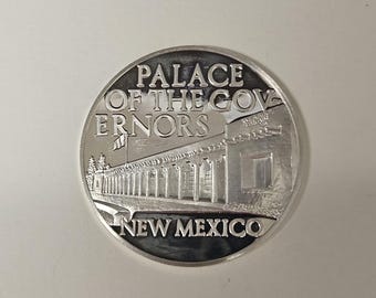 Santa Fe New Mexico 1972 Palace Of The Governors Sterling Silver Medal