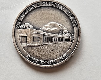 New Mexico Mosaic 1976 Bicentennial  .999 Fine Silver Medal