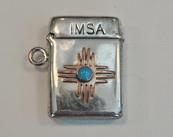 Albuquerque New Mexico  Solid .925 Silver Match Safe IMSA 1999 Vesta Case