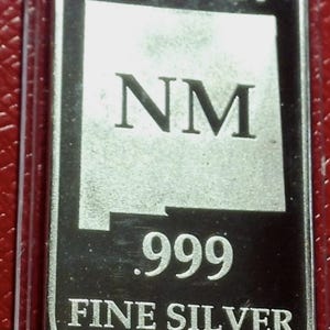 New Mexico State Art Bar-Federated Mint 1 Troy oz. .999 Fine Silver.