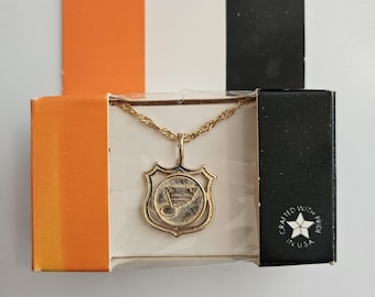 St Louis Blues 1992 Sterling Silver Pendant And Chain In Orginal Box