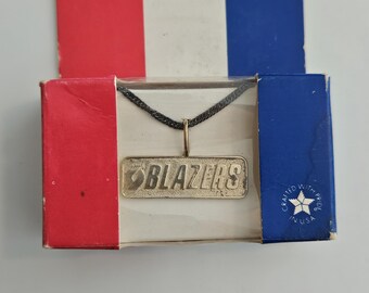 Portland Trail Blazers 1992 Sterling Silver Pendant And Chain In Orginal Box