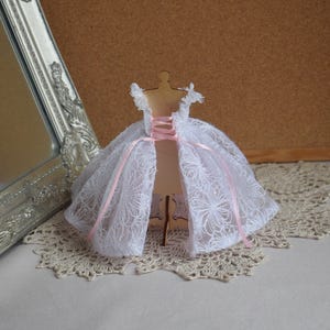 Miniature doll dress Dollhouse 1:12 scale. Miniature ball gown.  Handmade clothes for doll house 1/12th