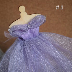 Dollhouse miniature dress. Doll gown 1:12 scale. Doll miniature clothes for doll or display dress roombox doll house 1/12th