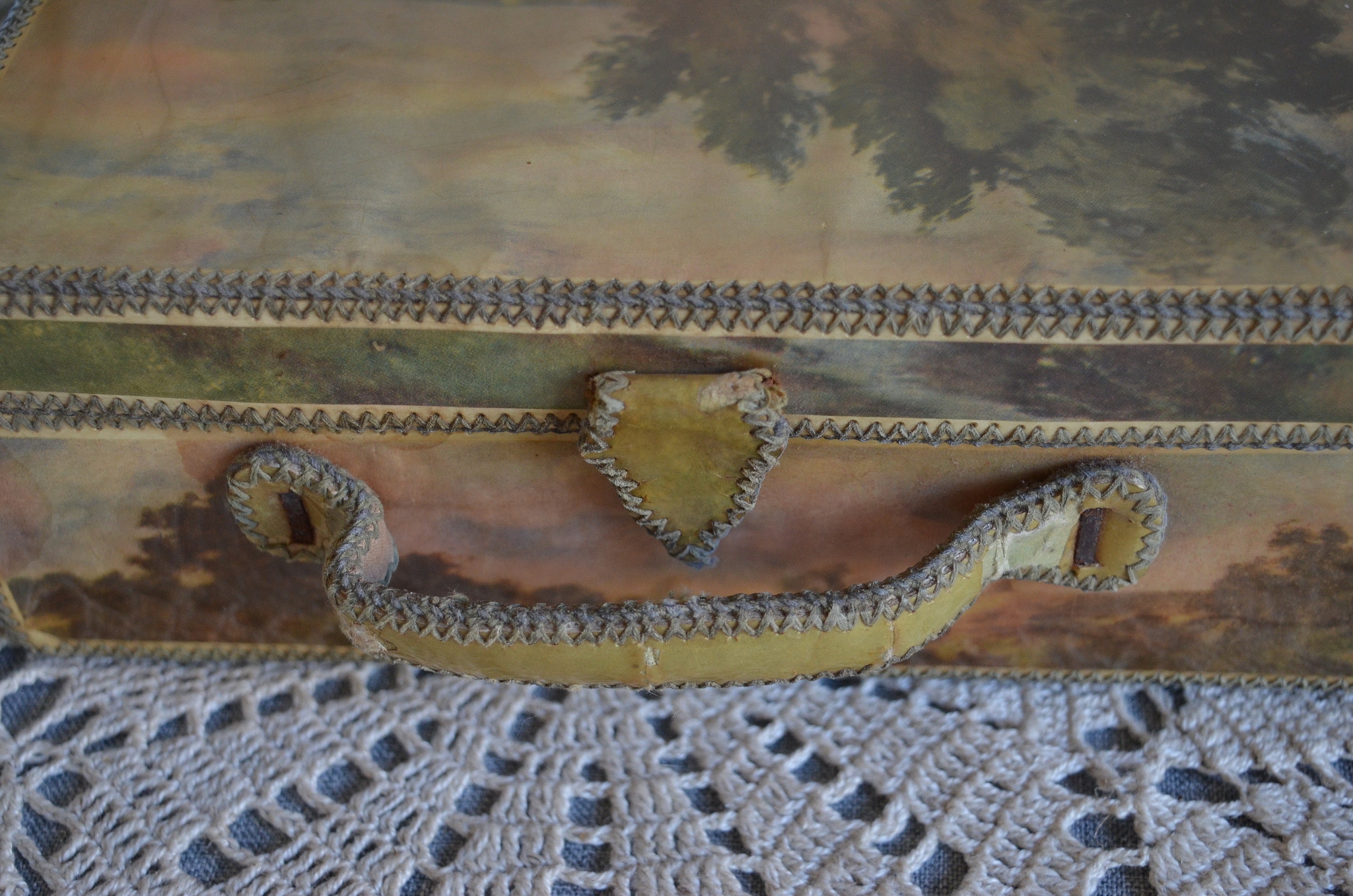 Vintage Card Box 1950s Old Box Handmade Using Paper Greeting Etsy UK