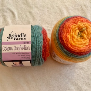 Pacote de fios Over The Rainbow: mistura de lã acrílica Aran/Worsted