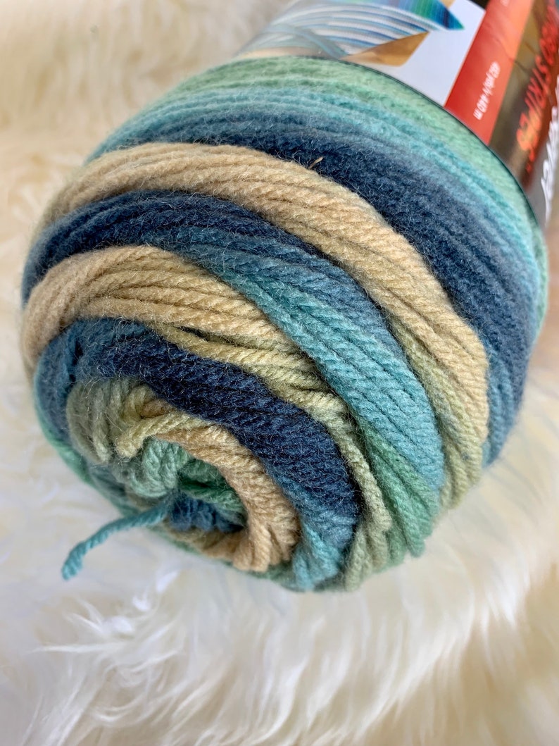 Red Heart Super Saver Jumbo Stripes Yarn Sutherland Stripe Etsy