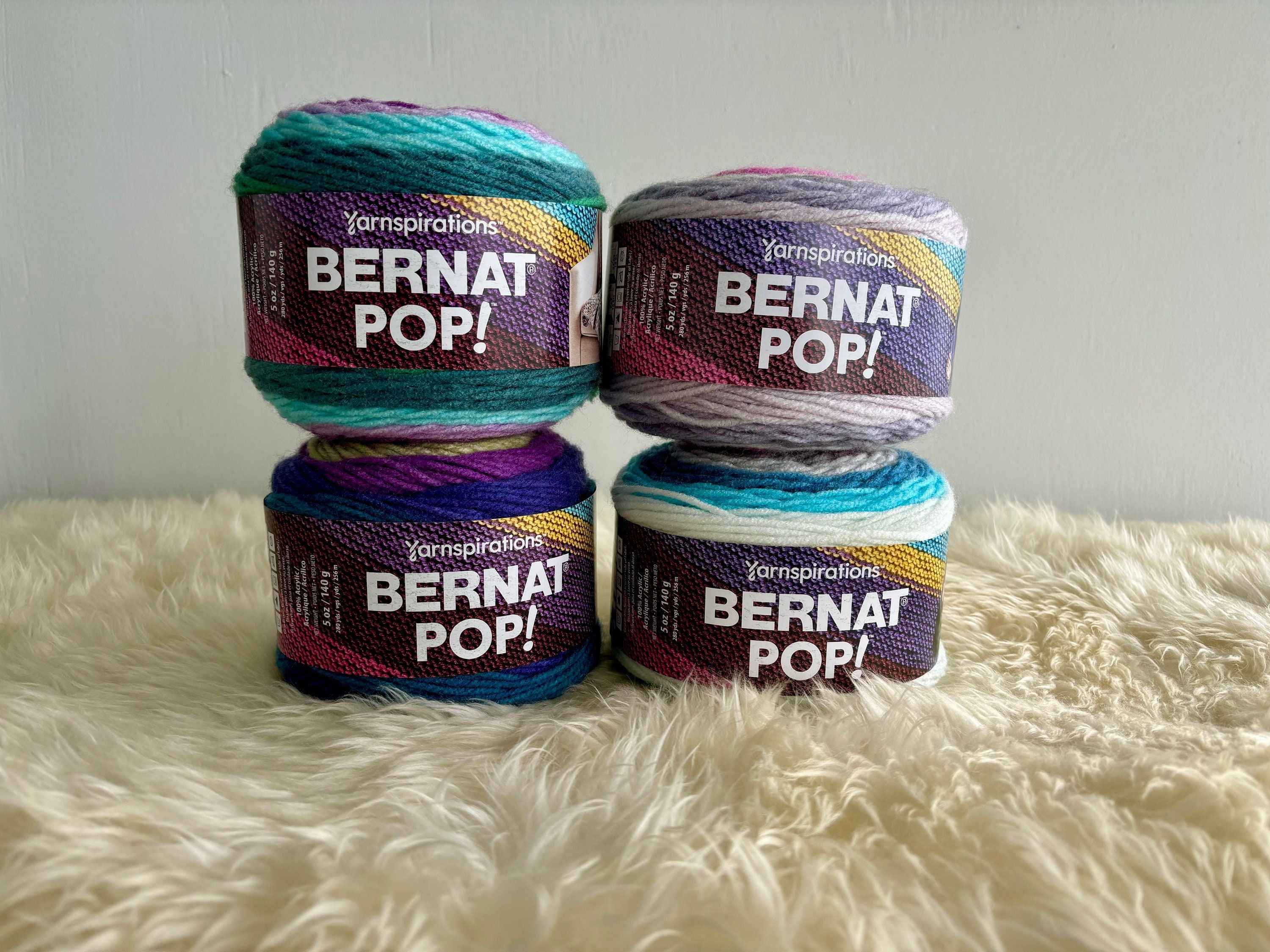 Bundles of 3 Bernat Pop Yarn Various Colours 100 Acrylic 5 Oz 280 Yds Worsted 4 Etsy UK
