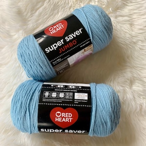Save Red Heart Super Saver Yarn Jumbo 14 Oz Skeins, 2x the Size of Typical  Store Skeins Various Colors, Soft 