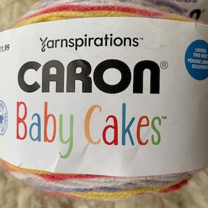 Caron Baby Cakes, Aran Weight Yarn, Acrylic Nylon Blend, Soft Durable Skein, Machine Washable, 560 Yards, 8.5 oz Knitting Yarn