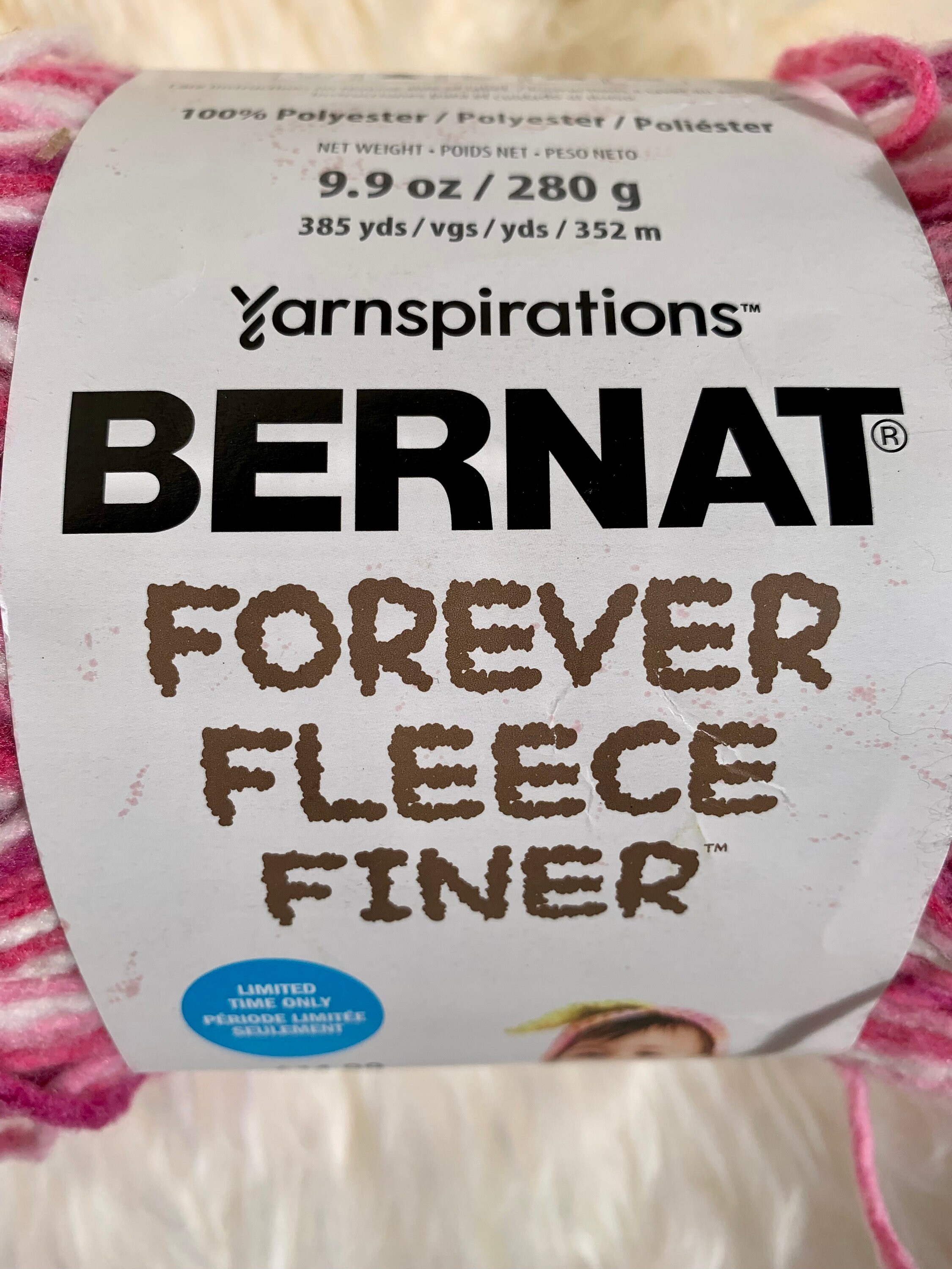 Bernat Forever Fleece Yarn Finer 280g 
