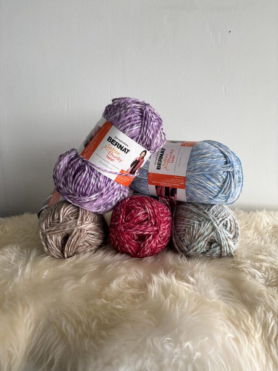 Bernat Softee Chunky Twist Yarn: Super Bulky Acrylic, 316 Yds