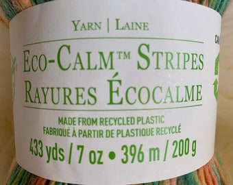 Eco-Calm Stripes Garn: Recycelte Aran-Garnmischung (200g)