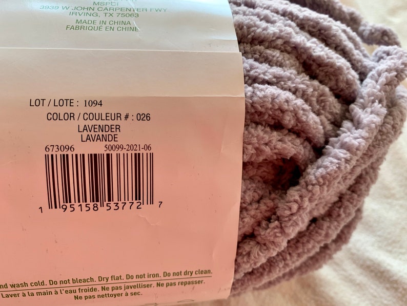 Loops & Threads Cuddly Chenille Eco Yarn Recycled Plastic Jumbo