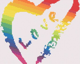 Rainbow Dragon PDF Digital Cross Stitch Pattern - Etsy