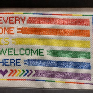 Everyone Is Welcome Cross stitch pattern
