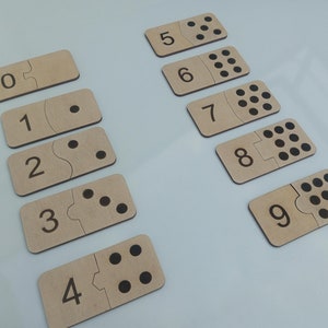 Flashcards de números de madeira, quebra-cabeça Montessori, cartas correspondentes, atividade de educação domiciliar, brinquedo de aprendizagem para crianças, brinquedos pré-escolares, volta às aulas