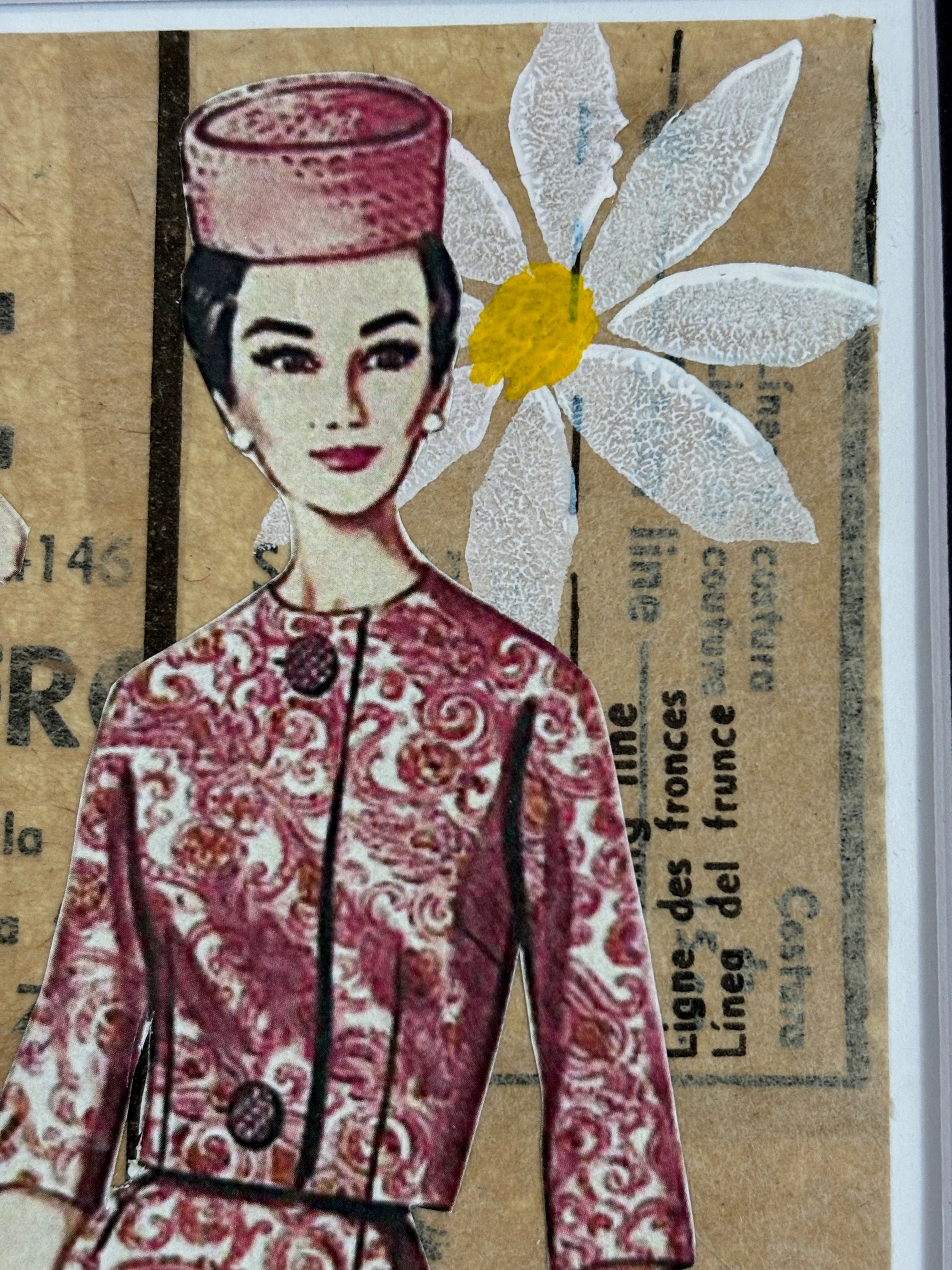 Mixed Media Collage In The Pink Etsy