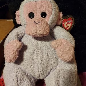 Ty Pillow Pals Collection Game and Cuddly Beanies with Rattle Inside Hippo-Dog-Monkey-Baerbaby
