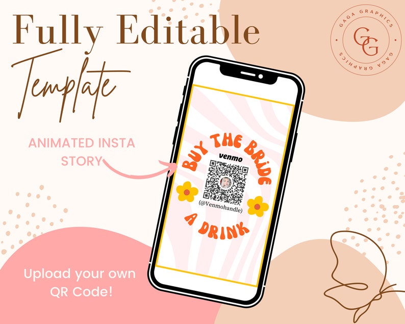 Buy the Bride A Drink Story Template Bachelorette Venmo - Etsy