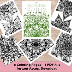 Color for Calm: Set 3 Relaxing Adult Coloring Book