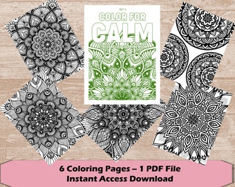 Color for Calm: Set 2 Relaxing Adult Coloring Book