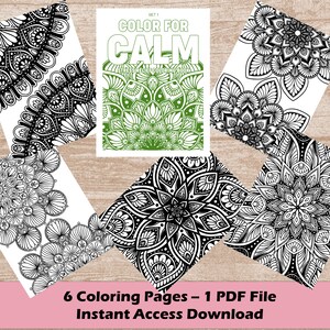 Color for Calm: Set 1 Relaxing Adult Coloring Book