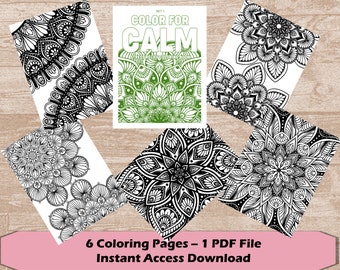 Color for Calm: Set 1 Relaxing Adult Coloring Book