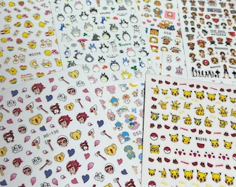 Nail decals | Anime nail decals | Nail stickers | Nail supplies