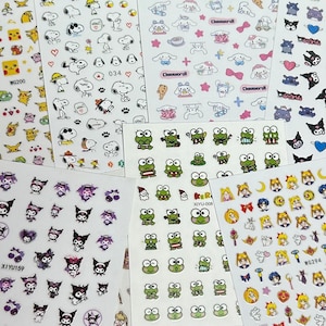 Nail decals | Nail stickers | Anime nail decals | Kawaii nail decals