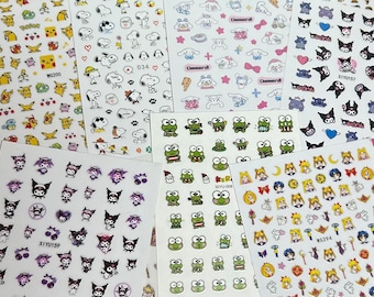Nail decals | Nail stickers | Anime nail decals | Kawaii nail decals