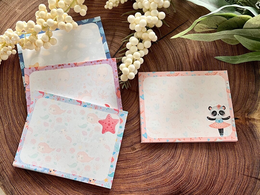 Handmade Paper Notepad 40 Pages Heavy Cardstock Backing Etsy