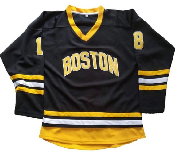  18 Happy Gilmore Hockey Jersey for Men,Boston Adam Sandler 1996  Movie Ice Hockey Jersey Black S-3XL : Clothing, Shoes & Jewelry