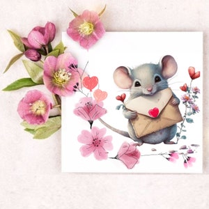 Children&#39;s picture &quot;Mouse&quot; children&#39;s room poster, children&#39;s poster, forest animals poster, children&#39;s room, animal poster children&#39;s room, forest animals picture