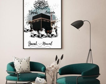 Poster Umrah & Hajj Gift | Umrah Mubarak Photo Frame | Hajj Mubarak | Hajj Gift | Hac Umre Hediyesi - Ümre Hediyesi