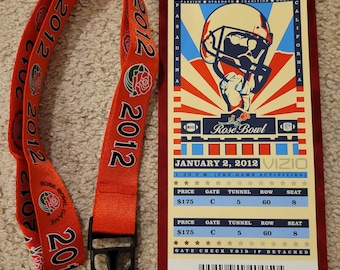 Football Rosebowl sport program ticket 2012