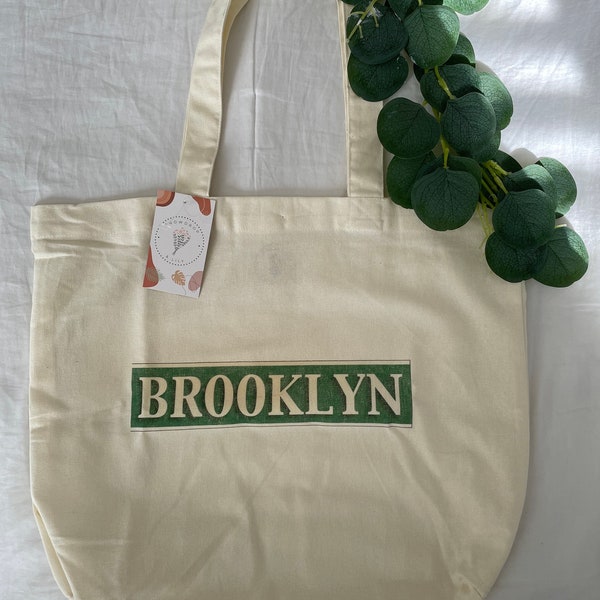 Tote Bags . Brooklyn , no rain no flowers, be fearless, Cherry Bomb, Yoga Girl, Boba tea