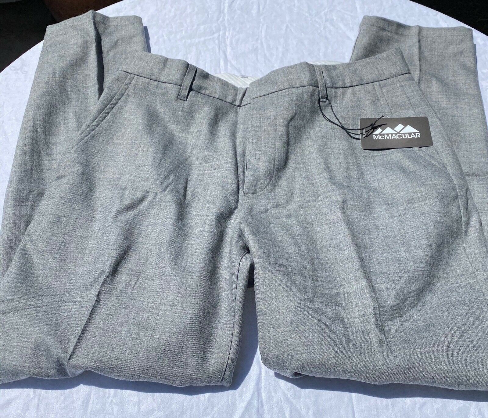 NWT Mcmacular Gray Flat Front Silk 