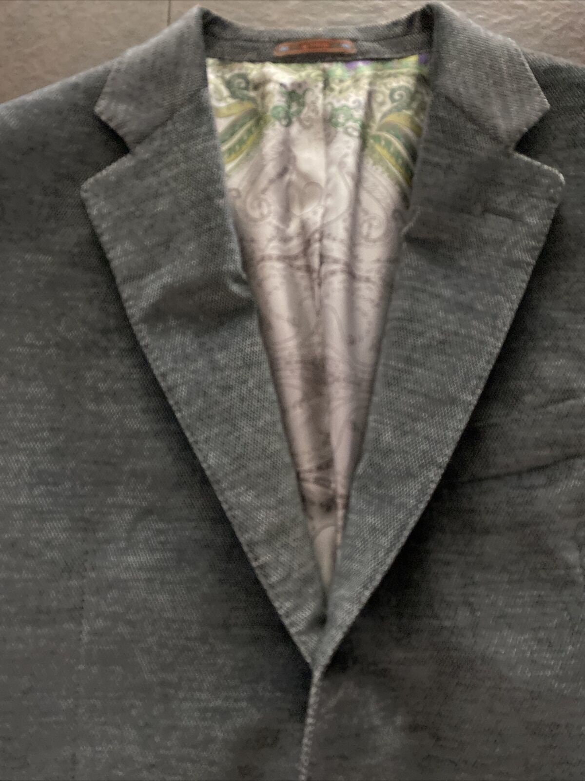 Mens ETRO Velour Blazer Sport Coat Jacket Tailored Gray EU50 Etsy UK