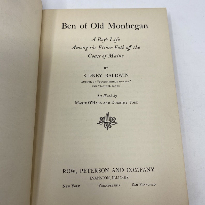 Ben of Old Monhegan, Sidney Baldwin, HB, FE, 1933, Row Peterson