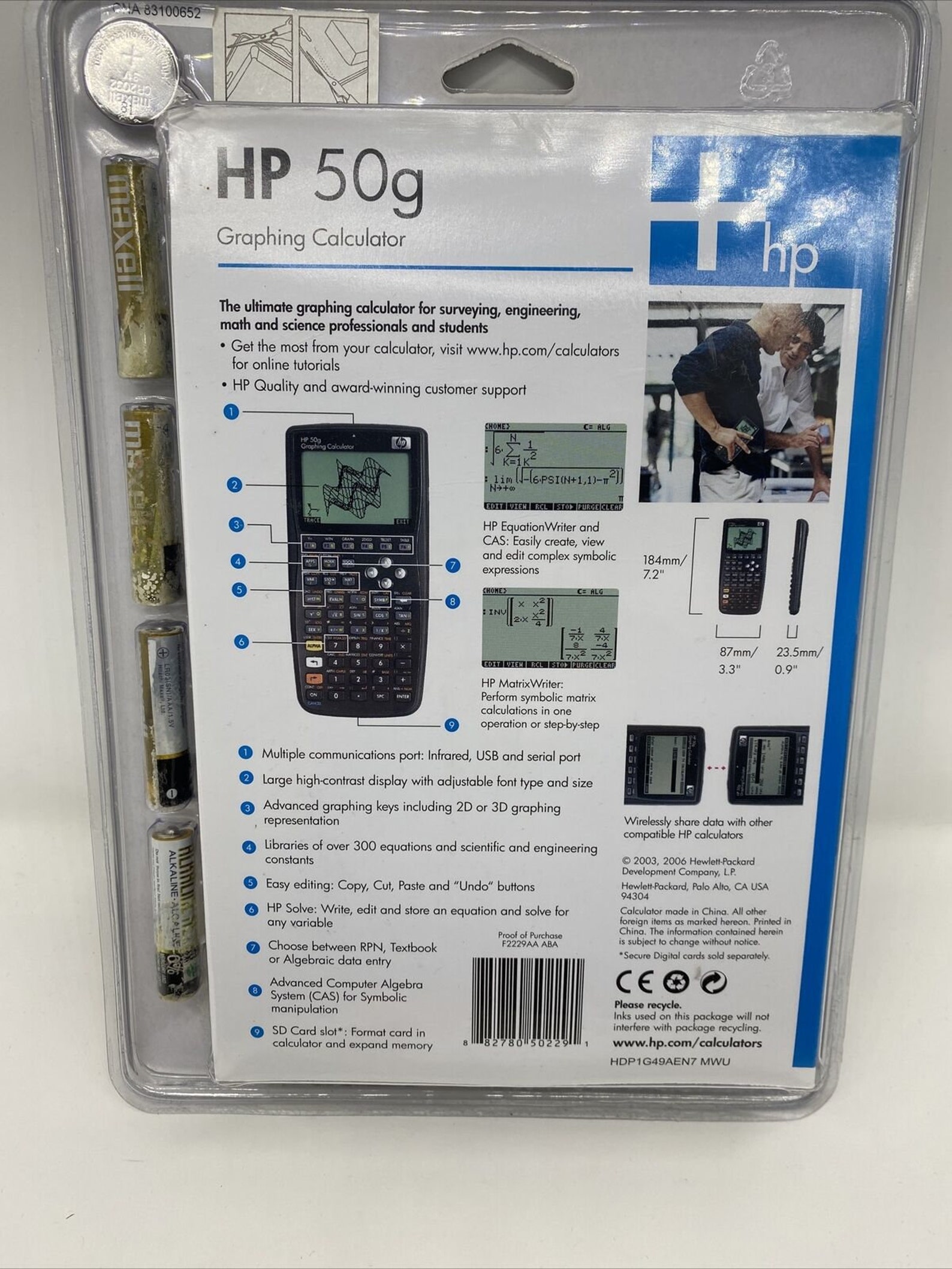 NIB Hewlett Packard HP 50g Graphing Calculator Engineering Etsy