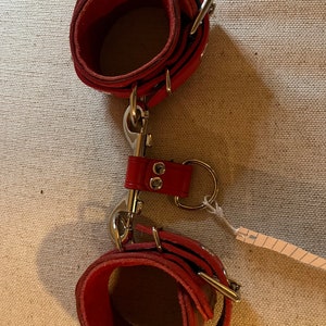Custom Red wrist restraints
