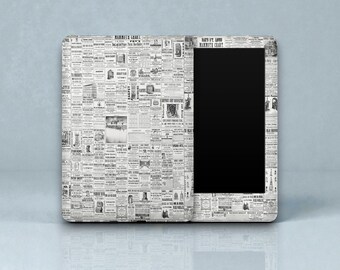 Vintage Newspaper Kindle Skin: Full Cover Vinyl Wrap