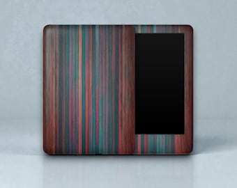 Colorful Wood Kindle Skin | Full Cover Vinyl Wrap