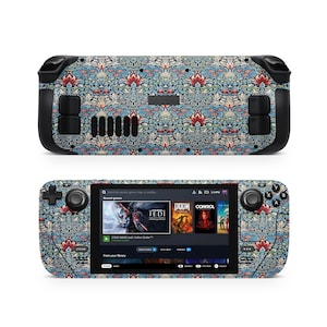 Wzór kwiatów Steam Deck, naklejka ochronna na konsolę Steam Deck, niestandardowy winyl na konsolę do gier, naklejka winylowa Steam Deck Valve Skins