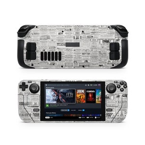 Newspaper Design Steam Deck Skin,Protective Steam Deck Console Decal Wrap, Custom Game Console Vinyl,Steam Deck Valve Skins Vinyl Sticker