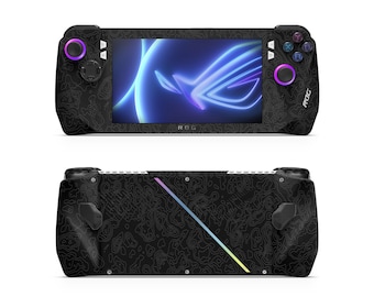 Abstract Black Asus Rog Ally Skin, Protective Rog Ally Console Case , Custom Game Console Vinyl, Asus Rog Ally Skins Vinyl Sticker, Rog