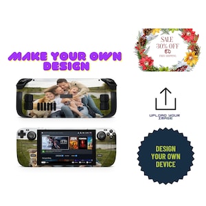 Personalized Custom Steam Deck, Create Your Own Steam Deck Skin, Protective Steam Deck Console Decal Wrap, Custom Design Steam Deck Skin