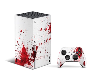 Blood Splatter Xbox Series X Skin | Xbox Series X Console & Controller Skin | Full Wrap Vinyl For Xbox